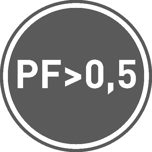 Współczynnik mocy PF: >0,5