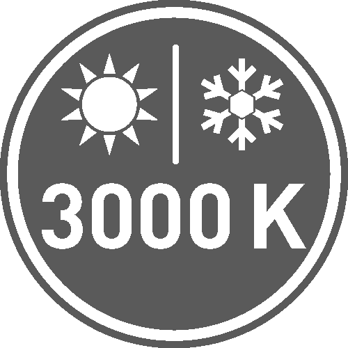 Temperatura barwowa światła [K]: 3000