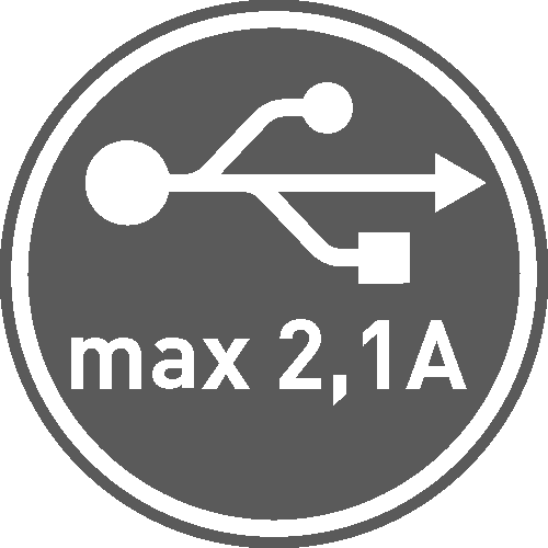 Maximální zatížení PORTŮ USB [A]: 2,1